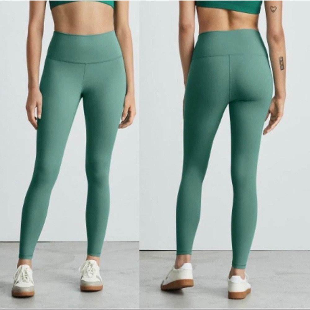 Everlane Perform Ankle Leggings Medium Pine Green High Rise Activewear 139393